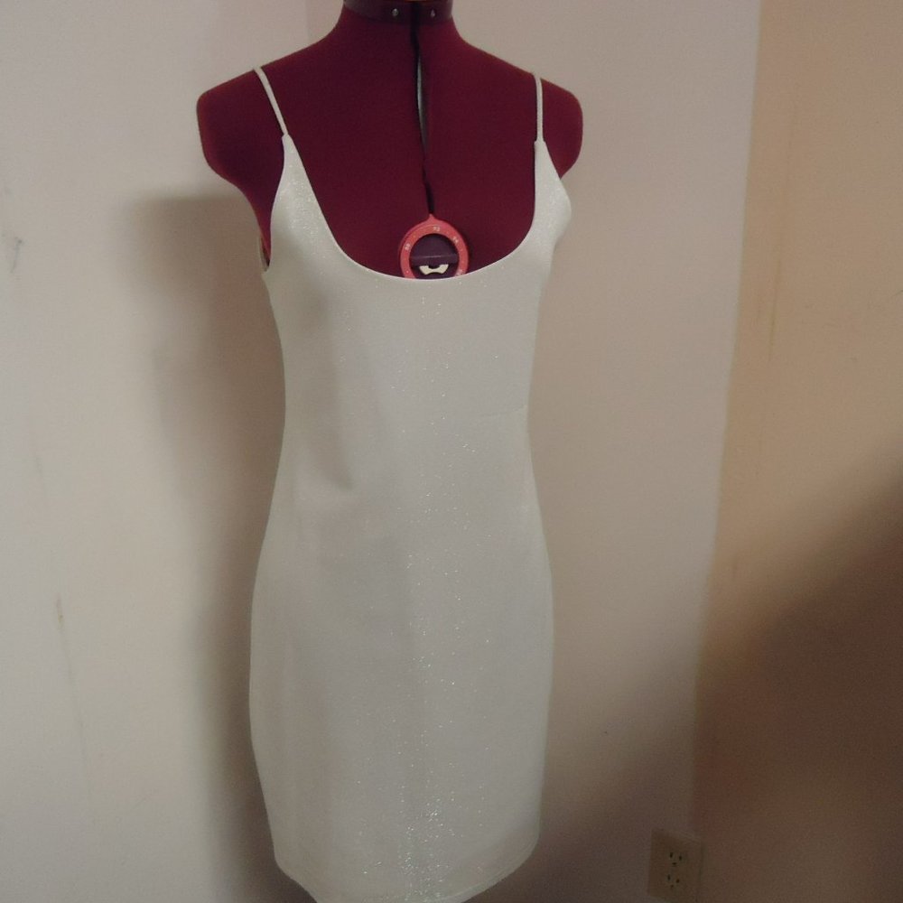 Brazilian Cocktail Dress Small in White and Silver
